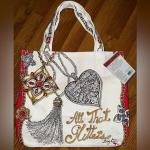 NWT Brighton “All That Glitters” Canvas Tote Bag